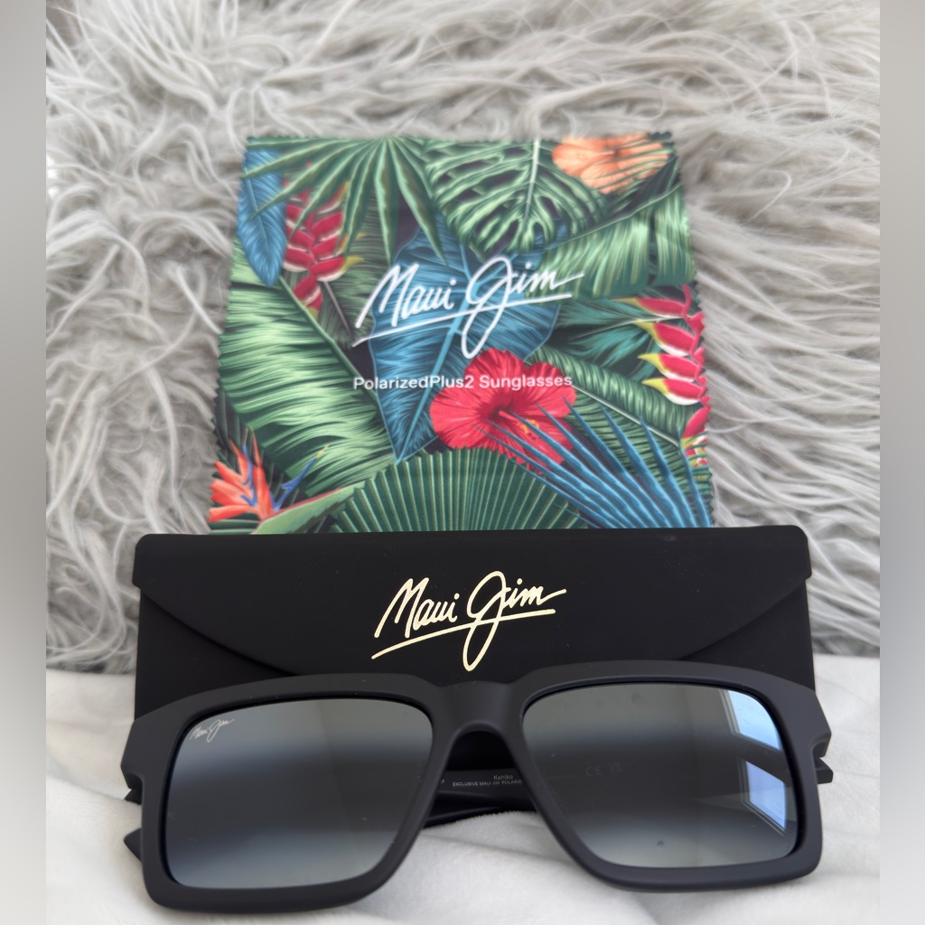 Maui Jim Kahiko Polarizedplus2 Sunglasses Matte Black Lightweight Nwot